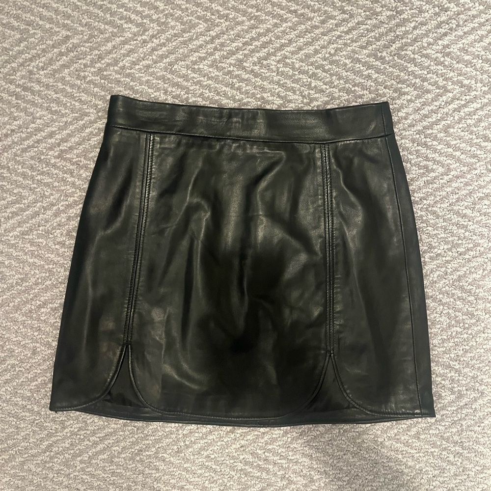 Black Leather Mini Skirt
